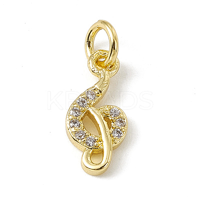 Brass Micro Pave Cubic Zirconia Charms ZIRC-F132-98G-1
