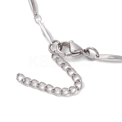 2Pcs 2 Colors Ion Plating(IP) 304 Stainless Steel Slider Necklace Makings AJEW-JB01268-1