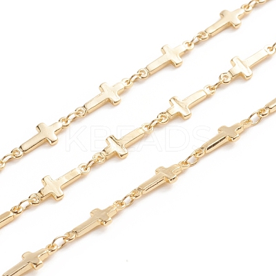 Brass Sideways Cross Link Chains CHC-E021-10A-1