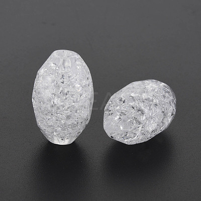 Transparent Crackle Acrylic European Beads CACR-S010-10-1