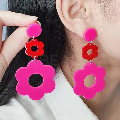 304 Stainless Steel Dangle Stud Earrings FS-WG4F7EC-01-1
