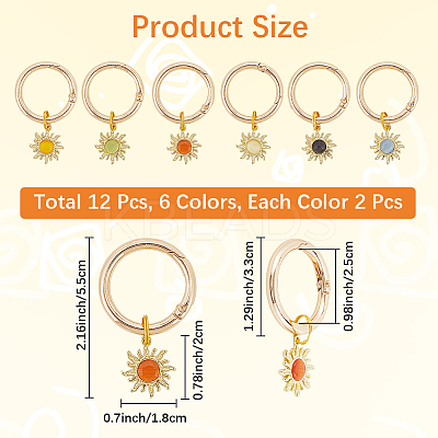 12Pcs 6 Colors Alloy Cat Eye Shoe Charms HJEW-CP00016-1