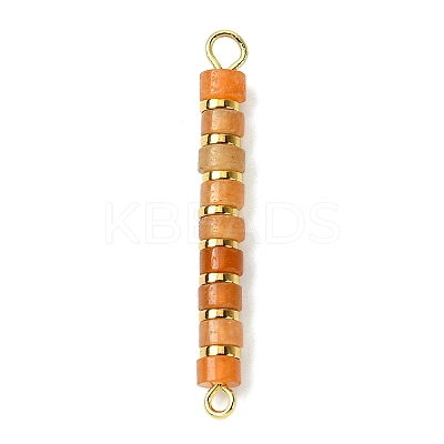 8Pcs 8 Styles Natural Mixed Gemstone & Electroplated Synthetic Non-magnetic Hematite Heishi Beaded Connector Charms PALLOY-JF03291-1