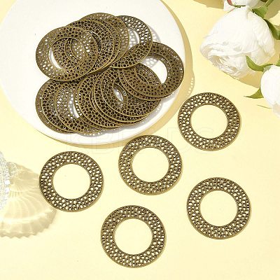 Tibetan Style Alloy Linking Rings LS-TIBE-Q035-055AB-NR-1