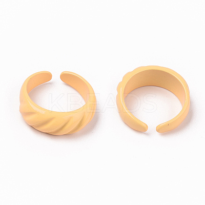 Spray Painted Alloy Cuff Rings RJEW-T011-31A-RS-1