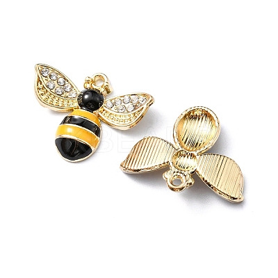 6Pcs Rack Plating Alloy Enamel Pendants ENAM-YW0002-56D-1