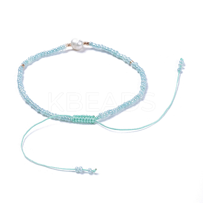 Adjustable Nylon Thread Braided Beads Bracelets BJEW-JB04375-05-1