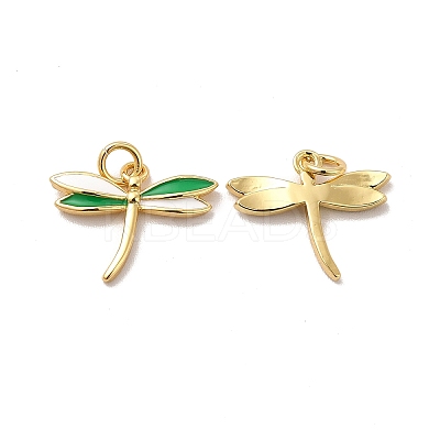 Rack Plating Brass Enamel Pendants KK-A177-21G-1