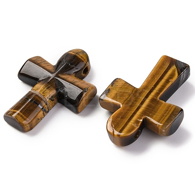 Natural Tiger Eye Pendants G-B122-02N-1