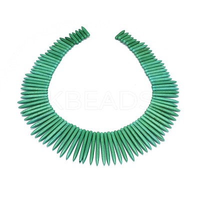 Synthetic Turquoise Graduated Spike Beads Strands G-F604-10C-1