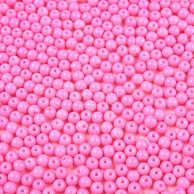 Opaque Baking Paint Glass Beads DGLA-T004-03K-1