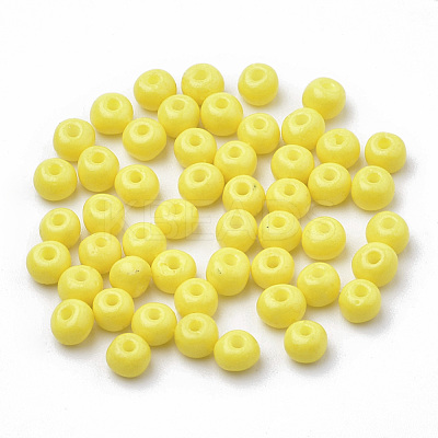 FGB 6/0 Baking Paint Glass Seed Beads SEED-Q025-4mm-N11-1