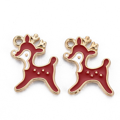 Alloy Enamel Pendants X-ENAM-S126-062B-NR-1