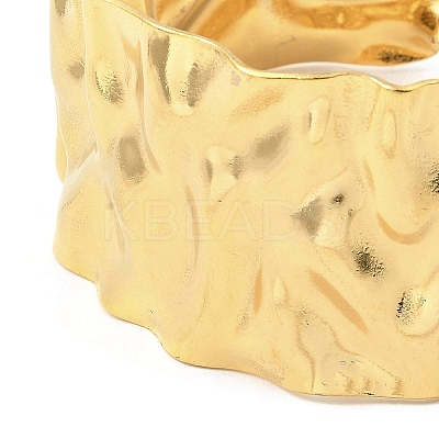 304 Stainless Steel Textured Cuff Bangles BJEW-P302-13G-1