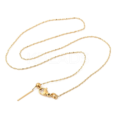 304 Stainless Steel Serpentine Chain Necklace for Women NJEW-G104-07G-1
