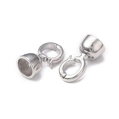 Rack Plating Brass Fold Over Clasps KK-E080-04P-1