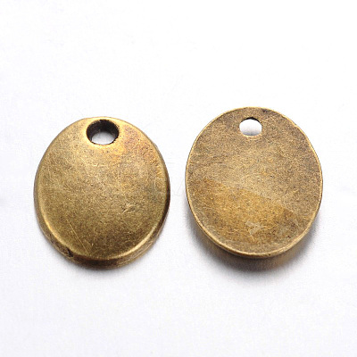 Tibetan Style Alloy Stamping Blank Tag Charms Pendants LS-TIBEP-10X8-AB-FF-1