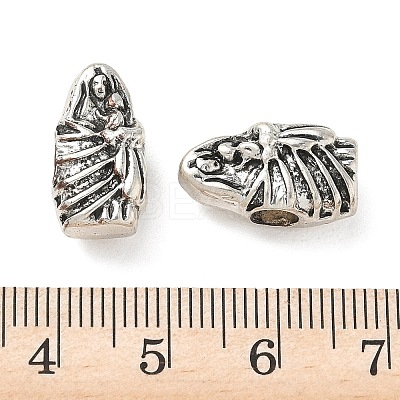 Religion Alloy European Beads FIND-E051-06AS-1
