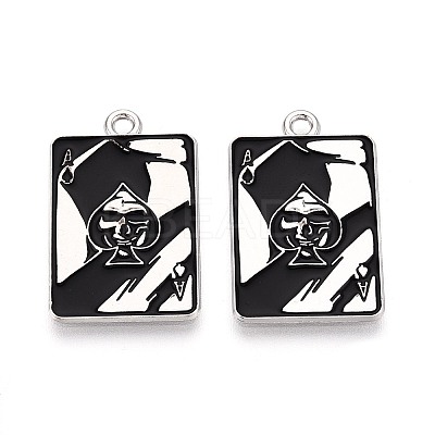 Halloween Theme Alloy and Enamel Pendants ENAM-T021-30D-01-1
