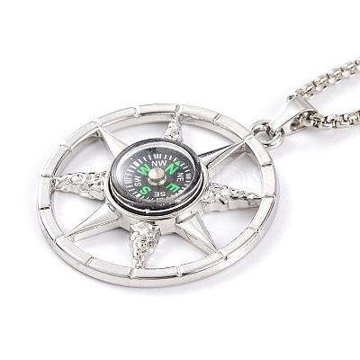 Stainless Steel Box Chain Necklaces NJEW-P304-01C-1