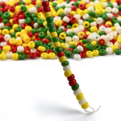4 Colors 8/0 Christmas MIYUKI Round Rocailles Seed Beads SEED-X0058-15-1