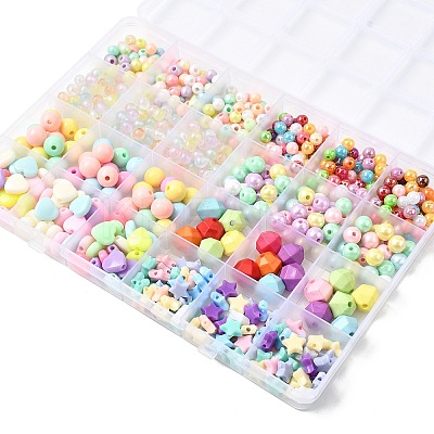DIY Acrylic Beaded Stretch Bracelets Jewelry Kit DIY-FS0008-34-1