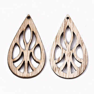 Unfinished Hollow Wood Big Pendants WOOD-N006-92-1