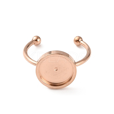 Stainless Steel Open Cuff Ring Findings FIND-WH0147-11A-KCG-1
