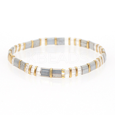 Vintage Style Glass Seed Beaded Stretch Bracelets for Women XA7418-1-1