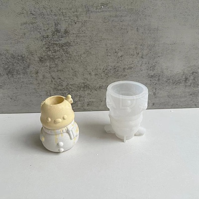 3D Christmas  DIY Candle Holder Silicone Statue Molds DIY-F144-04B-1