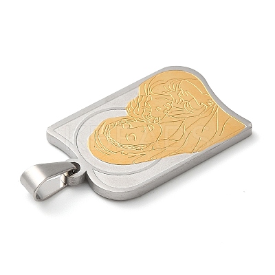 Mother's Day Theme PVD Vacuum Plating 304 Stainless Steel Pendants STAS-D069-01B-GP-1
