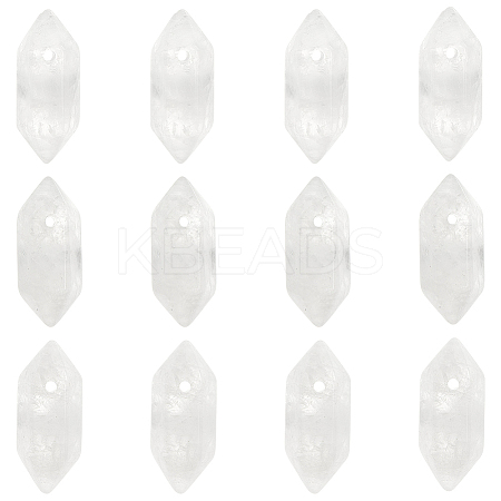 Olycraft Glass Double Terminal Pointed Pendants G-OC0004-13-1