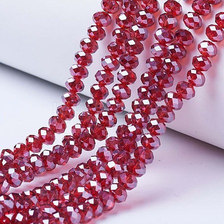 Electroplate Glass Beads Strands EGLA-A044-T1mm-A01-1