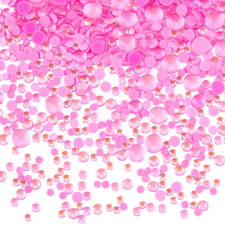 3 Sets Glass Half Round Cabochons GLAA-SC0002-63D-1