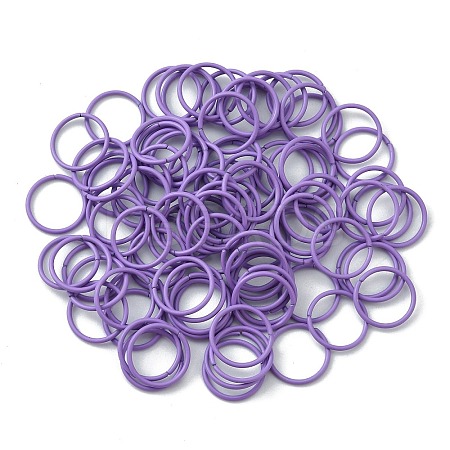 100Pcs Baking Paint Zinc Alloy Open Jump Rings FIND-WH0032-85B-11-1
