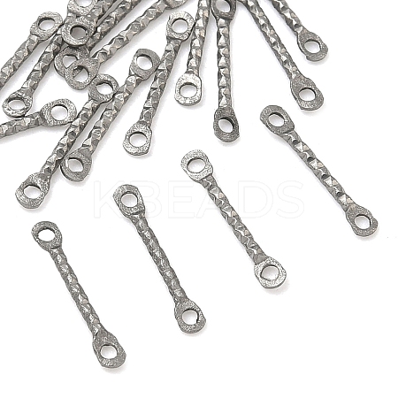 Textured 304 Stainless Steel Connector Charms STAS-H260-02P-1