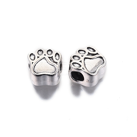 Tibetan Style Alloy European Beads TIBE-S314-80AS-RS-1