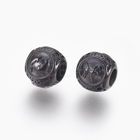 316 Surgical Stainless Steel European Beads STAS-F195-128B-11-1