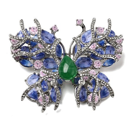 Butterfly Resin Pins JEWB-L026-05P-02-1