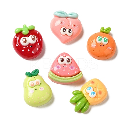 Opaque Resin Funny Big Eye Fruit Decoden Cabochons RESI-H164-06-1