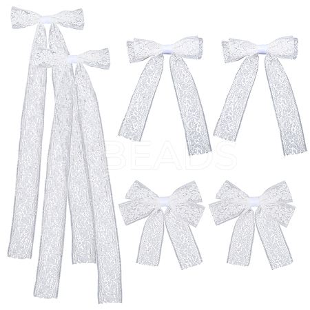 1Box Polyester Alloy Bowknot Hair Clips PHAR-CN0001-03-1