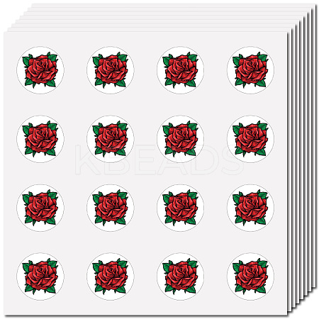 8 Sheets Plastic Waterproof Self-Adhesive Picture Stickers DIY-WH0428-088-1