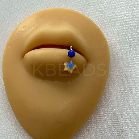 316L Surgical Stainless Steel with Acrylic Lip Rings FS-WG019E1-08-1