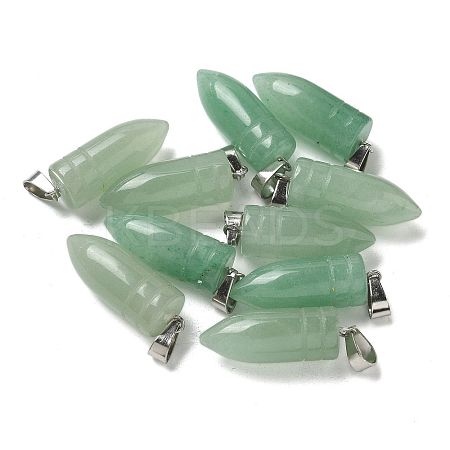 Natural Green Aventurine Pointed Pendants G-B127-18P-05-1