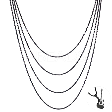 4.9~5m Spray Painted Stainless Steel Box Chains CHS-UN0001-15-1