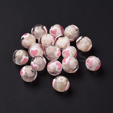 Luminous Handmade Lampwork with Enamel Beads LAMP-P058-02H-1