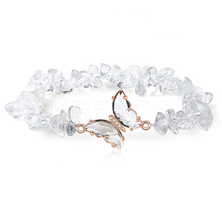 Fashionable Natural Quartz Crystal Chips Beaded Bracelets LS-TI6720-12-1