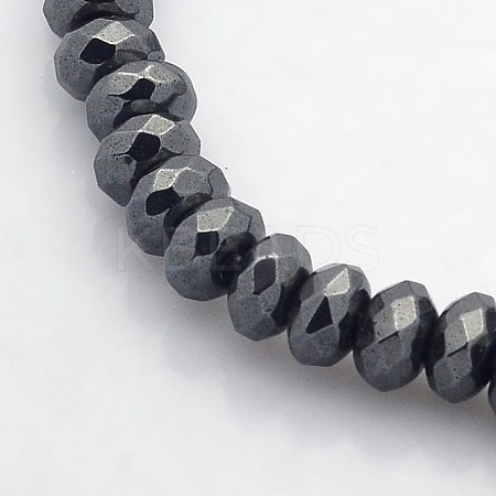 Electroplate Non-magnetic Synthetic Hematite Beads Strands G-J208F-01-1