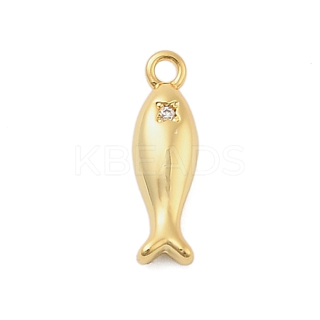 Brass Micro Pave Cubic Zirconia Pendants KK-I380-08G-1