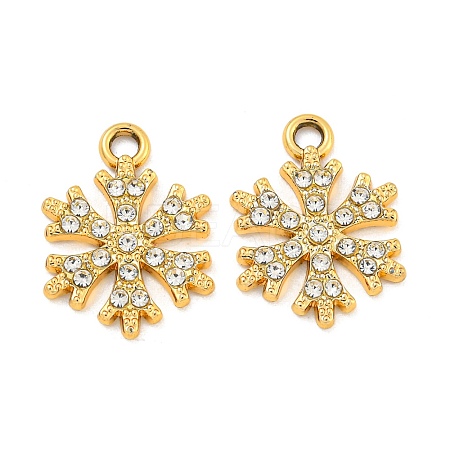 Christmas UV Plating Alloy Crystal Rhinestone Pendants X1-ALRI-C009-11G-1